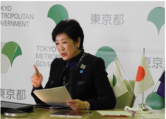 東京都小池都知事　発言の様子